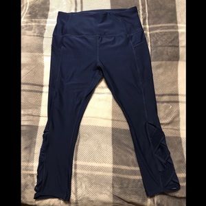 Tummy control athletic ankle pants with pockets